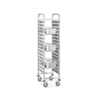 SS GN PAN Trolley with 15 Slots & Lockable Wheels (Trolley Size: 33x55x188cm, GN Pans NOT Included)