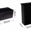 Plastic 3 Tier Service Trolley with Two Lockable Plastic Bins (Small Bin Size: 32x22x18cm, Big Bin Size: 32x22x45cm) - Image 2