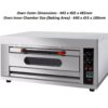 3200W One Deck One Tray Premium 16.5x25 Inches Heavy Duty Electric (Oven Baking Area ~ 16.5x25 Inches Approx and Tray Included in the Pack) - Image 2