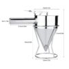Stainless Steel Conical Funnel Strainer with SS Stand and Adjustable Mouth Opening for Liquid Dispensing Dressing Nepali Soli Making Device - Image 2