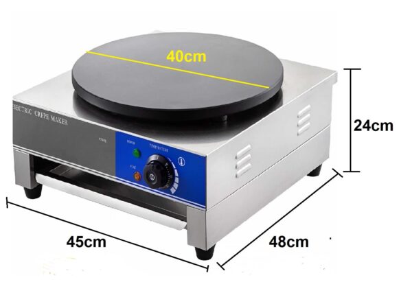 3000W 40cm Electric Heavy Duty Wide Crepe, Dosa, Roti, Chapati, Tortilla, Paratha Maker Machine - Image 3