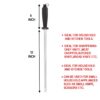 17 Inches Kitchen Chef Knife Sharpening Honing Edge Tuning Rod for Ideal Use in Homes and Commercial Kitchen Setups (Sharpening Area: 12 Inches, Handle Length: 5 Inches Approx) - Image 2