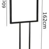 Electric A2 Sized Black LED Standing Display Board Stand (Display Area: 60x40cm) - Image 2