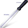 10 Inches Blade SS Straight Palette Knife Spatula with Black Handle for Cake Smoother, Icing, Frosting, Spreading, Fondant Pastry Cake Decorating Essential Kitchen Tool (Total Size: 14.75 Inches - Blade Size: 10 Inches and Black Handle Size: 4.75 Inches App.) - Image 2