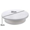 Plastic Cake Stand 360 Degree Rotating for Decorating, Icing Turntable (Size: 12 Inches Wide and 2.4 Inches Height, Weight: 0.315kg, Colour: White) - Image 2