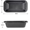 10x5 Inches Teflon Bread/Cake Mould in Rectangle Shaped used in Ovens with Curved Edges (Small Size: 10x5 Inches with Depth: 2.5 Inches App.) - Image 2