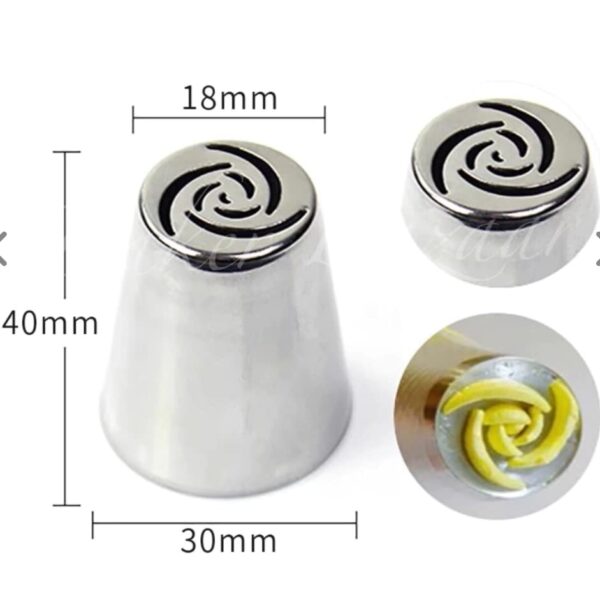 9pcs SS Russian Nozzle Set Professional - Food Grade Hygienic (Quantity: 9pcs/pack) - Image 2