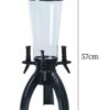 Black Beer Tower with 3 Taps and Ice Stick - Image 2