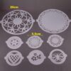 8pcs Cake Stencils Set for Professional Cake Decoration, Icing, Garnishing (Quantity: 2 Stencils - 20cms Each, 6 Cup Cake Sized Stencils - 5.5cm Each) - Image 2