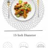 Pack of 6 Glossy 15 Inches Wide Round NET Table Placemats with Firm Grip Rubber Bottom (Colour: Silver)(Code: 5-12-67) - Image 3