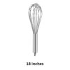 18 Inches Whisk SS Wire Based Hangable Commercial SS Whisk, Manual Hand Mixer, Froth Whisker (Size: 18 Inches, Handle Size: 5 Inches App.) - Image 2