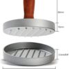 12cm Wide Manual Burger Patty Press Maker with Wooden Handle - Image 3