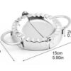 10cm Wide SS Dumpling Momos Ghughra Samosa Karanji Gujiya Mould Dough Press Maker Mould  - Image 3