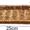 Oval 25x10cm Polyrattan Basket for Spoon Cutlery with Metal Wires - Walnut Brown (Size: 25x10x5cm) - Image 2