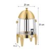 Golden 13L 2 in 1 (Hot & Cold) Tea/Coffee Beverage Dispenser Urn Container with SS Body, Side PC Dome & Stand - Image 2