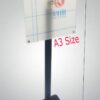 MS A3 Black Display Stand with Heavy Square Stone Base (Size: 29.7x42cm)  - Image 2