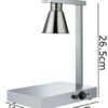 340W Electric SS Single Headed Food Lamp Warmer With Top And Bottom Heating (Colour: Silver) - Image 2