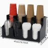41x21x22cm Black ABS 8 Slot Cup Glass Holder Caddy Organizer (Code: 8028) - Image 2