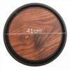 16 Inches Wide Round Anti Skid Tray with Wooden Grain Finish Rubber Grip (Size: 41cm Diameter) - Image 3