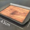 Rectangular Anti Skid Tray with Wooden Grain Finish Rubber Grip and Side Ears (Tray Size: 43x30x9cm) - Image 2