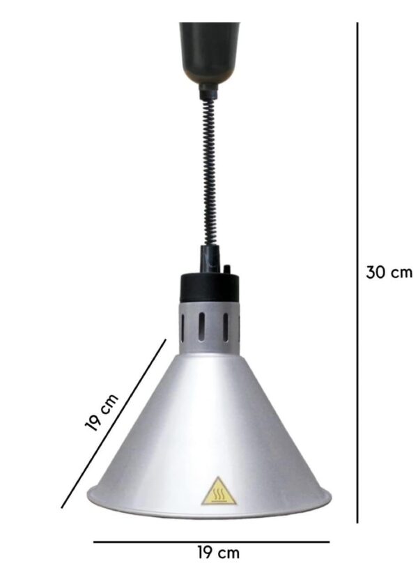 Electric V Shaped Hanging Model Food Warming Lamp (Colour: Silver) - Image 2