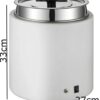 400W Electric 10L Commercial Plain Patterned Soup Pot. (Colour: White) - Image 2