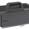 Heavy Duty 3 Compartment ABS Plastic Based Table Cleaning Tool Basket with Handle (Size:15x10x4.75Inches, Colour: Grey) - Image 2