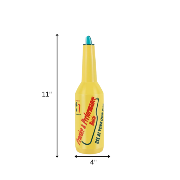 Flair Decorative Bottle Performance Practice Bottle for Bartending Training Purposes with Bottle Stopper (Color: Yellow) - Image 2