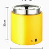400W Electric 10L Commercial Plain Patterned Soup Pot. (Colour: Yellow) - Image 2
