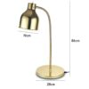 Electric Tiltable 86cm Tall U Shaped Food Warming Standing Lamp (Colour: Gold) - Image 3