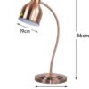 Electric Tiltable 86cm Tall U Shaped Food Warming Standing Lamp (Colour: Rose Gold) - Image 2