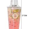 700ml PC Transparent 3 in 1 Boston Shaker Cocktail Shaker Peg Measurer with Markings - Image 2