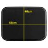 16x22 Inches Rectangle Non-Breakable Anti Skid Super Fibre Glass Service Tray With Heavy Rubber Grip Tray (Colour: Black) - Image 2