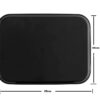 18x26 Inches Rectangle Non-Breakable Anti Skid Super Fibre Glass Service Tray With Heavy Rubber Grip Tray (Colour: Black) - Image 2