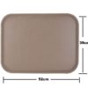 15x20 Inches Rectangle Non-Breakable Anti Skid Super Fibre Glass Service Tray With Heavy Rubber Grip Tray (Colour: Brown) - Image 2