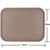 14x18 Inches Rectangle Non-Breakable Anti Skid Super Fibre Glass Service Tray With Heavy Rubber Grip Tray (Colour: Brown) - Image 2