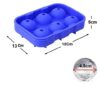 Silicone 6 Section Round Reusable Ice Ball Tray Sphere Mold (Multicolor, 6 Slot) - Image 2