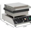 1700W Commercial 25 In 1 Electric Pan Cake Maker Machine with Top & Bottom Plates (Size: 31x37x26cm) - Image 2