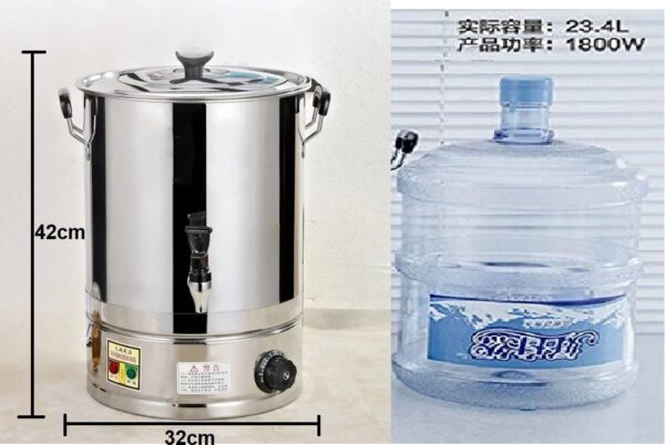 2000W 30L Electric Water Boiler Stainless Steel - Tea Milk Coffee Hot Beverage (Net Boiling Capacity: 23.4 Litres Approx) - Image 2