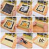 Sushi Rolling Mat LITE Natural Bamboo Based Eco-Friendly Japanese Korean Kimbap Mat Sushi Tool (Size: 9.6x9.6 Inches, Pack of 2 Pieces) - Image 3