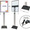 Electric A2 Sized Black LED Standing Display Board Stand (Display Area: 60x40cm) - Image 3