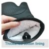 36.5cm Long Blue Silicon Baking Oven Gloves with Cotton Lining and Heat Resistance (Quantity: 2pc) - Image 3