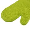 36.5cm Long Fluorescent Green Silicon Baking Oven Gloves with Cotton Lining and Heat Resistance (Quantity: 2pc) - Image 3