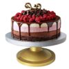 Fibre Cake Stand 360 Degree Smooth Rotating for Decorating, Icing Turntable (Size: 12 Inches Wide and 5 Inches Height, Weight: 2.4 Kg, Colour: Silver and Golden) - Image 3