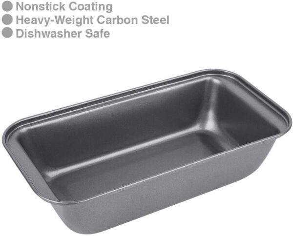 10x5 Inches Teflon Bread/Cake Mould in Rectangle Shaped used in Ovens with Curved Edges (Small Size: 10x5 Inches with Depth: 2.5 Inches App.) - Image 3