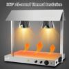 615W Electric SS Double Headed Food Lamp Warmer With Top And Bottom Heating (Colour: Silver) - Image 3