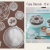8pcs Cake Stencils Set for Professional Cake Decoration, Icing, Garnishing (Quantity: 2 Stencils - 20cms Each, 6 Cup Cake Sized Stencils - 5.5cm Each) - Image 3