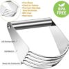 4.2 Inches Wide SS Dough Whisker - Horizontal Shaped Pastry Blender, Masher Mixer - Food Grade Hygienic (Size: 11.5x10.5cm) - Image 3