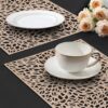 Pack of 6 Glossy 12×18 Inches Rectangle NET Table Placemats with Firm Grip Rubber Bottom (Colour: Gold)(Code: 5-12-66) - Image 3