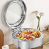 6L 43cm Wide Round SS Chafing Dish with Hydraulic Soft Close & Gel Based Heating. - Image 3
